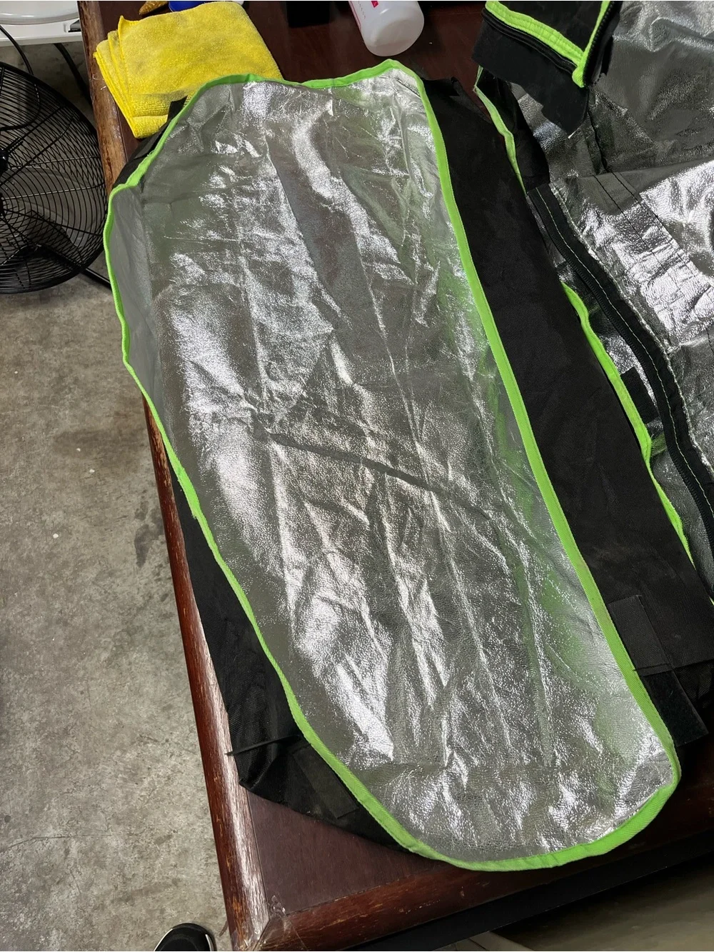 Milliard Reflective Grow Tent Canopy Black Neon Green Trim Damaged